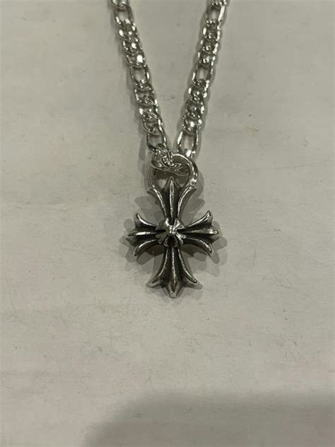 Chrome Hearts Chrome Hearts Double Cross Pendant Chain Silver Necklace