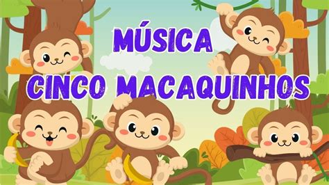 MúsicaCinco Macaquinhos pulavam na cama Five Little Monkeys YouTube