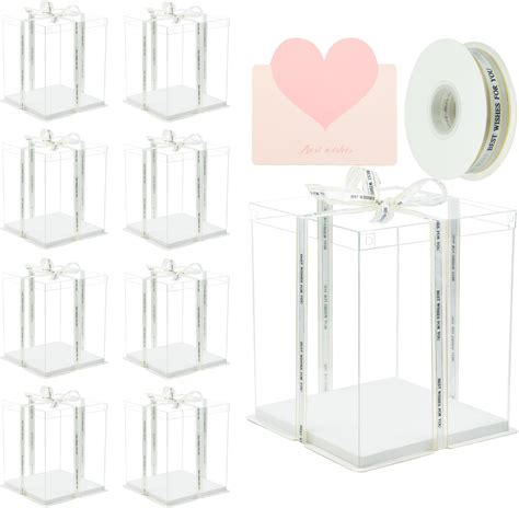 Amazon Maxdot Pcs Transparent Tall Cake Boxes X X