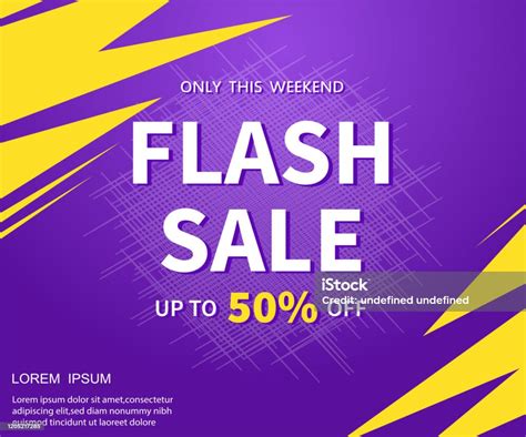 Flash Sale Diskon Spanduk Spanduk Promosi Template Ilustrasi Stok