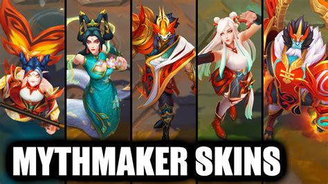 All Mythmaker Skins Spotlight Jhin Irelia Nami Cassiopeia Zyra