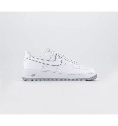 Nike Air Force 1 07 Trainers White Wolf Grey White Mens Trainers