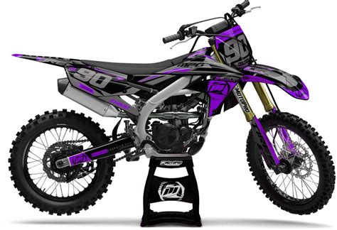 Custom Yamaha Dirt Bike Heet Purple Graphics Free Shipping Motopro