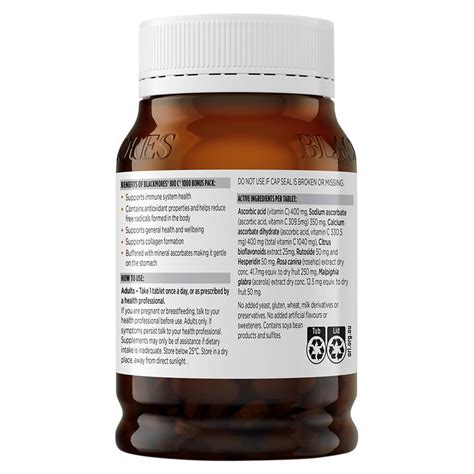 Buy Blackmores Bio C 1000 180 Tablets Exclusive Size Online At EPharmacy