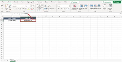 How To Add Weeks To A Date In Excel Spreadcheaters