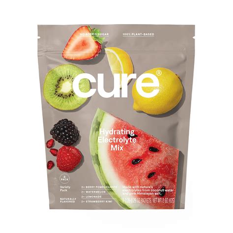 Buy Cure Hydrating Based Electrolyte Mix Electrolyte Powder For Dehydration Made With