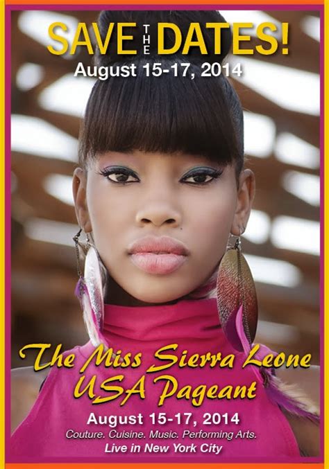 Miss Sierra Leone USA 2013 2014 Ruby B Johnson Save The Date Miss