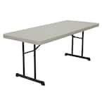 Lifetime In Almond Plastic Portable Folding Banquet Table