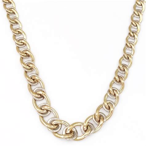 18 Kt White Gold Yellow Gold Necklace Catawiki