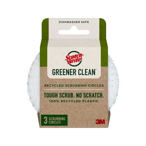 Scotch Brite Greener Clean Recycled Scrubbing Circles Pk Kroger