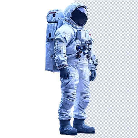 Psd un astronauta está parado con un traje espacial con fondo