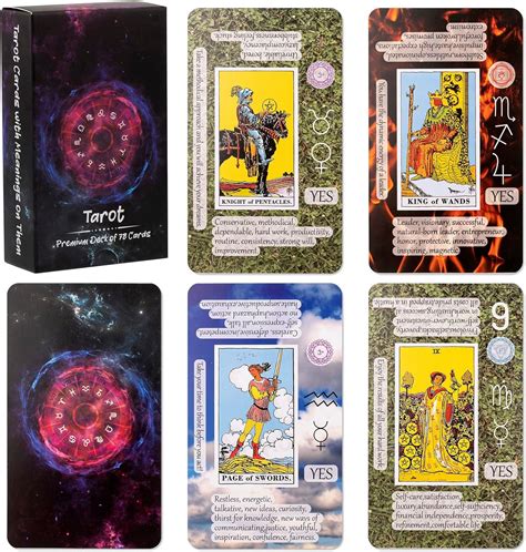 Cartes de tarot pour débutants avec significations sur eux mots clés