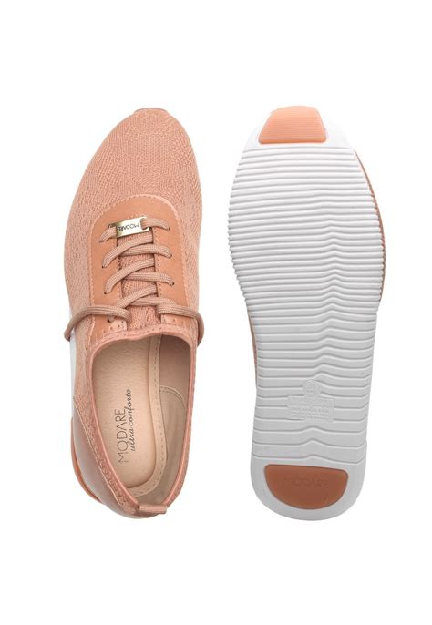 Tênis Jogging Modare Têxtil Nude Compre Agora Dafiti Brasil