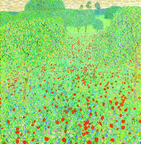 Poppy Field by Gustav Klimt Painting by Gustav Klimt - Fine Art America