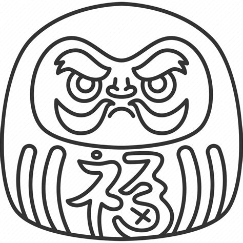 Daruma Doll Luck Japanese Traditiona Icon Download On Iconfinder