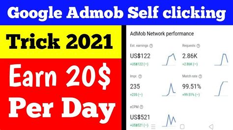 Google Admoib Self Click Google Admob Self Earning Trick Admob