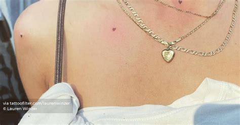 Minimalist Heart Freckles Tattoo