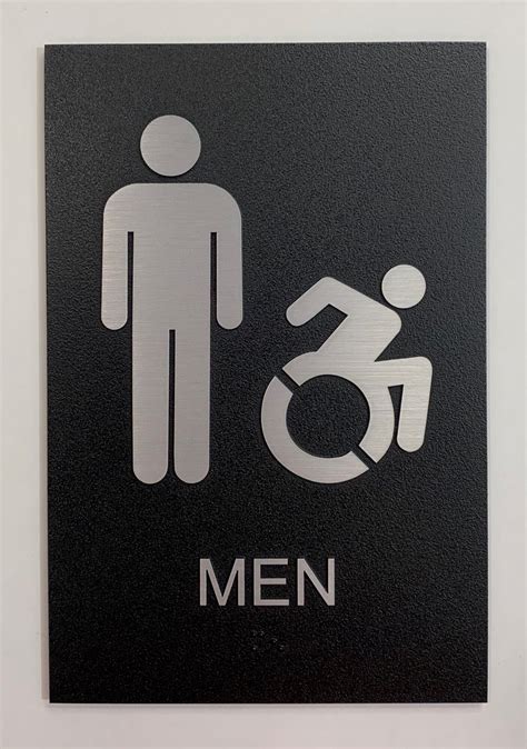 Metal Men S Restroom Sign • Durable Metal Ada Signage