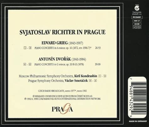 Sviatoslav Richter Grieg Dvo K Piano Concertos