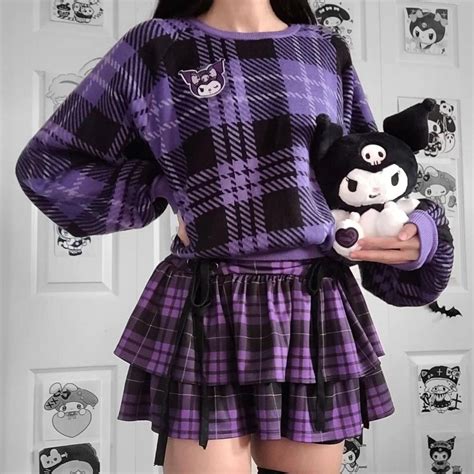 Kuromi Knit Sweater From Hot Topic Only Worn Once Depop