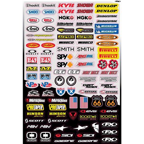 Factory Effex Universal Aufkleber Sticker Bogen Sponsor Kit Micro