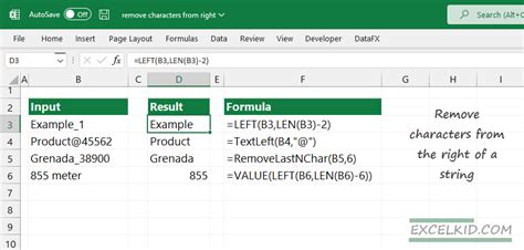 Excel Formula To Remove Characters From Right