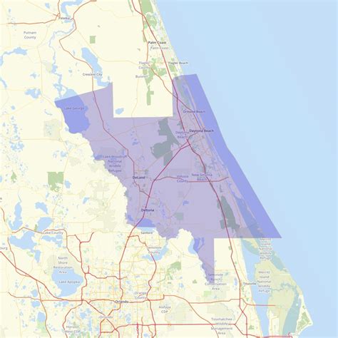 Volusia County Zip Code Map - Cities And Towns Map