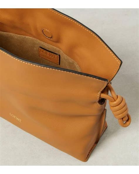 Loewe Flamenco Mini Leather Clutch In Brown Lyst