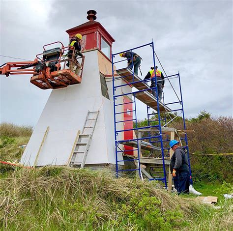 Margaree Harbour Range Rear Lighthouse Nova Scotia Canada At