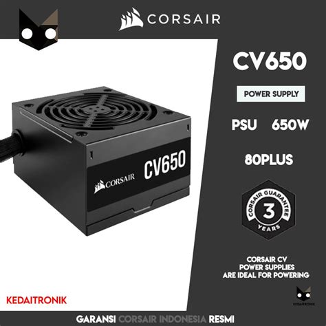 Jual Corsair Power Supply CV650 650 Watt 80 Plus Bronze Compact Design