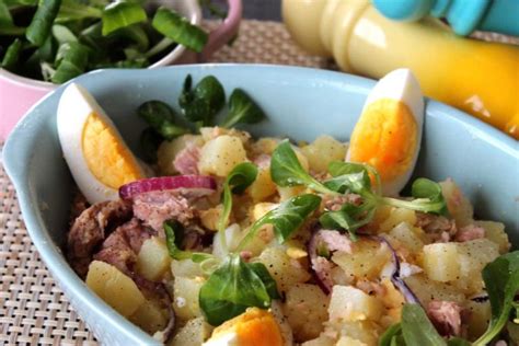 Ensalada De Patata Huevo Atún Y Cebolla Morada Recetas Sin Lactosa