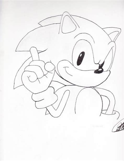 Classic Sonic Lineart By Poppin7581 On Deviantart