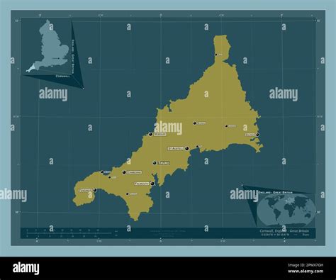 Cornwall Administrative County Of England Great Britain Solid Color