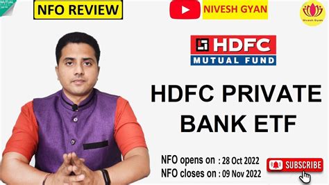 HDFC Private Bank ETF NFO Review Nivesh Gyan Jignesh Parmar YouTube