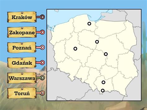 Dopasuj Miasta Na Mapie Labelled Diagram