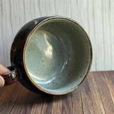 Vintage Otagiri Pussywillow Soup Mug Bowl With Handle Blue Stoneware