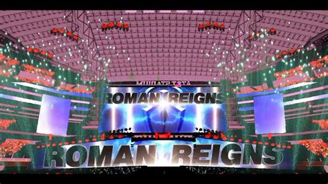 Roman Reings Entrace Wwe Wrestlemania Custom Stage Animation Youtube