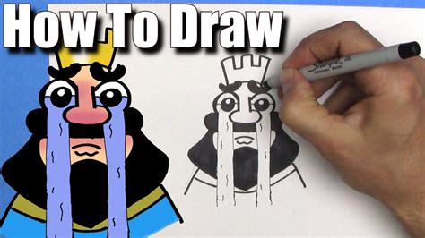 How To Draw The Crying King From Clash Royale Easy Step By Step