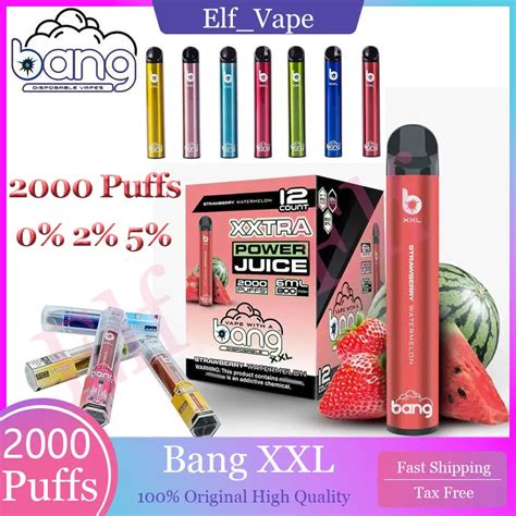 Original Bang XXL 2000 Puffs Einweg Vapes Pen E Zigarette 0 2 5