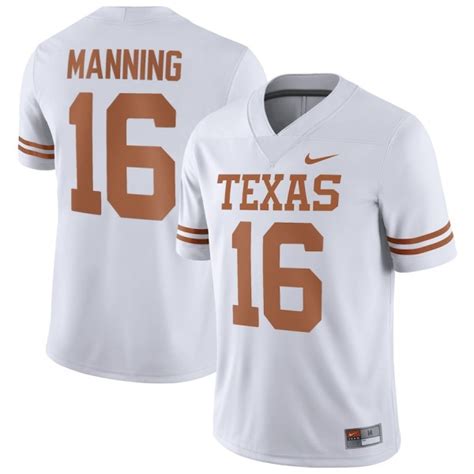 #16 Arch Manning Texas Longhorns Men's Nike NIL Replica Embroidery ...