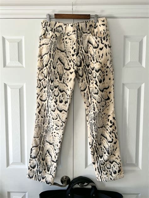 Martine Rose Last Drop Rare Martine Rose Snow Leopard Print Denim