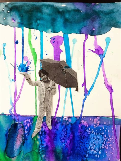 SmART Class April Showers And Jellyfish Watercolor Resist Weather