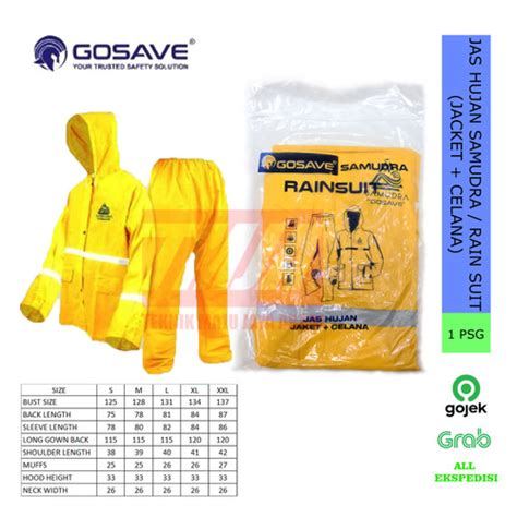 Jual Gosave Jas Hujan Samudra Rain Suit Baju Celana Xl