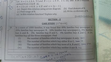 Let A {1 2 3 4 5} And B {x X∈n X≤16} And R Be A Relation Defined From A T