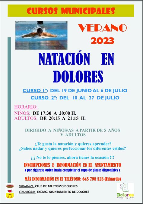 CURSOS MUNICIPALES DE NATACIÓN Ayuntamiento de Dolores