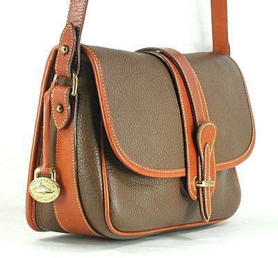 Authentic Dooney Bourke Equestrian Shoulder Bag Dark Taupe And