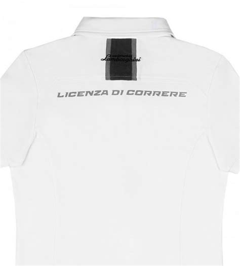 Ladies Pilota Ufficiale White Polo Shirt By Lamborghini Choice Gear