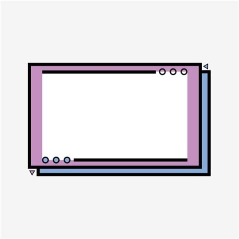 Square Dialog White Transparent, Memphis Simple Line Square Border Dialog Design Element ...