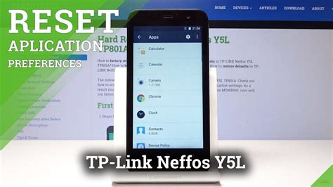 Tp Link Neffos Y L Reset App Preferences Youtube