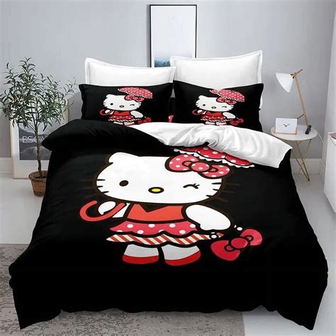 Sanrio Hello Kitty Bedding Set Quilt Duvet Melody Cinnamoroll Cover